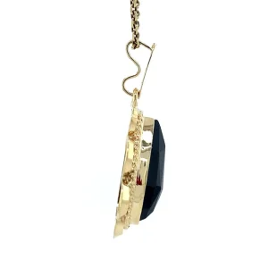 Outlet Gouden hanger met granaat 14 krt Gouden Hanger Met Edelsteen