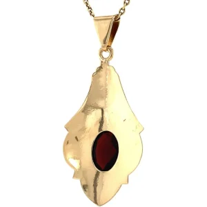 Online Gouden hanger met granaat 14 krt Gouden Hanger Met Edelsteen