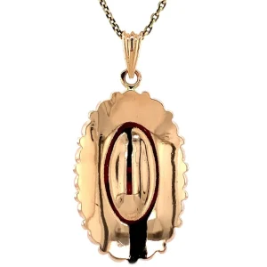 New Gouden hanger met granaat 14 krt Gouden Hanger Met Edelsteen
