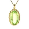 Online Gouden hanger met groene spinel 14 krt Gouden Hanger Met Edelsteen