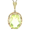 Outlet Gouden hanger met groene spinel 14 krt Gouden Hanger Met Edelsteen
