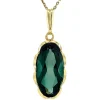 New Gouden hanger met groene spinel 14 krt Gouden Hanger Met Edelsteen