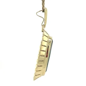 New Gouden hanger met groene spinel 14 krt Gouden Hanger Met Edelsteen