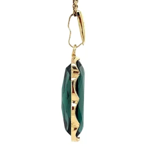 New Gouden hanger met groene spinel 14 krt Gouden Hanger Met Edelsteen