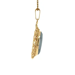 Fashion Gouden hanger met hematiet 14 krt Gouden Hanger Met Edelsteen