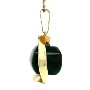 Fashion Gouden hanger met jade 14 krt Gouden Hanger Met Edelsteen