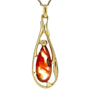 Best Gouden hanger met mosagaat 14 krt Gouden Hanger Met Edelsteen