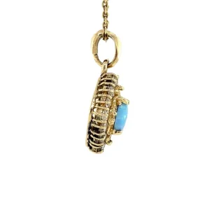 Online Gouden hanger met opaal en zirkonia 14 krt Gouden Hanger Met Edelsteen