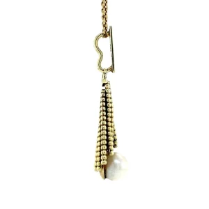 Fashion Gouden hanger met parel 14 krt Gouden Hanger Met Edelsteen