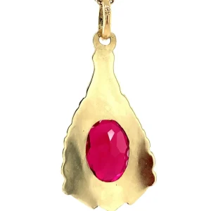 Best Gouden hanger met robijn 14 krt Gouden Hanger Met Edelsteen