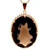 Sale Gouden hanger met rookkwarts 14 krt Gouden Hanger Met Edelsteen