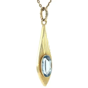 Online Gouden hanger met spinel 14 krt Gouden Hanger Met Edelsteen