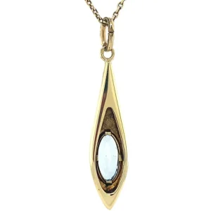 Online Gouden hanger met spinel 14 krt Gouden Hanger Met Edelsteen