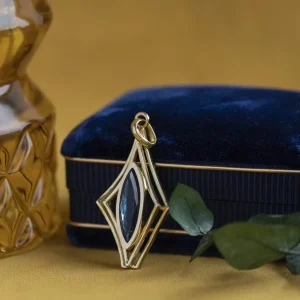 Hot Gouden hanger met topaas 18 krt Gouden Hanger Met Edelsteen