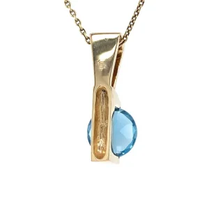 Fashion Gouden hanger met topaas 14 krt Gouden Hanger Met Edelsteen