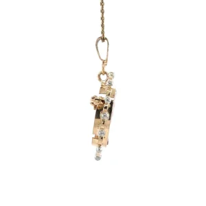New Gouden hanger/broche met camee 18 krt Gouden Hanger Met Edelsteen