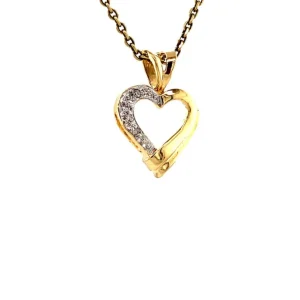 Online Gouden hart hanger met diamant 14 krt Gouden Hanger Met Edelsteen