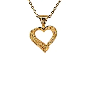 Online Gouden hart hanger met diamant 14 krt Gouden Hanger Met Edelsteen