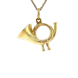 Clearance Gouden hoorn hanger 14 krt Gouden Hangers