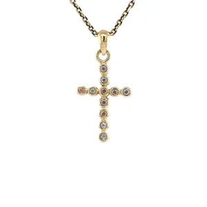 Fashion Gouden kruis hanger met diamant 14 krt Gouden Hanger Met Edelsteen