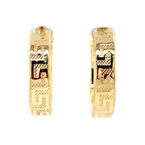 Discount Gouden meander oorringen 14 krt Oorringen