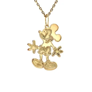 Outlet Gouden Mickey Mouse hanger 14 krt Gouden Hangers