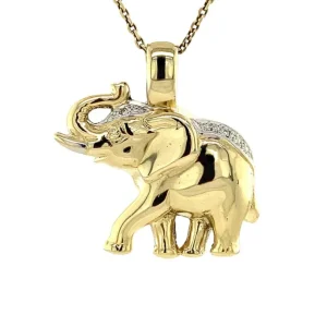 Online Gouden olifant hanger met diamant 14 krt Gouden Hanger Met Edelsteen