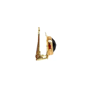 Clearance Gouden oorclips met granaat 14 krt Oorbellen Met Edelsteen