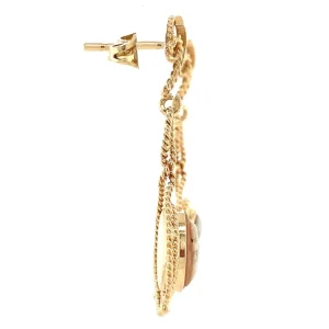Best Gouden oorhangers met camee 14 krt Oorbellen Met Edelsteen