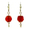 Online Gouden oorhangers met carneool 14 krt Oorbellen Met Edelsteen