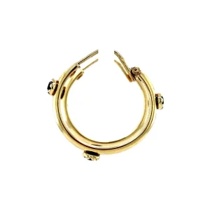 New Gouden oorringen met kleursteen 14 krt Oorbellen Met Edelsteen | Oorringen