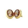 Best Gouden oorstekers met camee 14 krt Oorstekers | Oorbellen Met Edelsteen