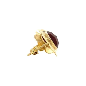 Outlet Gouden oorstekers met carneool 14 krt Oorstekers | Oorbellen Met Edelsteen