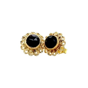 Outlet Gouden oorstekers met granaat 14 krt Oorstekers | Oorbellen Met Edelsteen