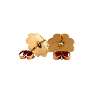 Fashion Gouden oorstekers met granaat 14 krt Oorstekers | Oorbellen Met Edelsteen