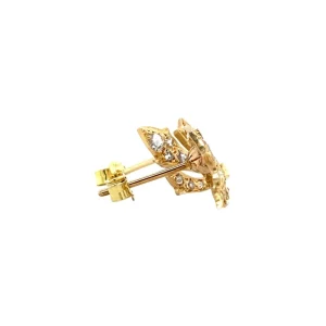 Hot Gouden oorstekers met roosdiamant 14 krt Oorstekers | Oorbellen Met Edelsteen