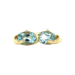 New Gouden oorstekers met spinel 14 krt Oorstekers | Oorbellen Met Edelsteen