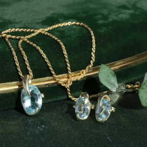 New Gouden oorstekers met spinel 14 krt Oorstekers | Oorbellen Met Edelsteen