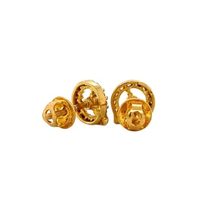 Discount Gouden oorstekers met zirkonia 22 krt Oorstekers | Oorbellen Met Edelsteen
