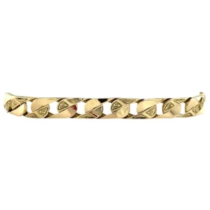 Sale Gouden platte gourmet armband 14 krt Gouden Armbanden