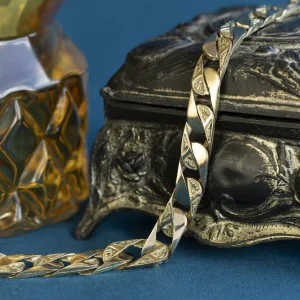 Sale Gouden platte gourmet armband 14 krt Gouden Armbanden