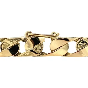 Sale Gouden platte gourmet armband 14 krt Gouden Armbanden