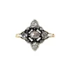 Online Gouden ring met roosdiamant 14 krtt/925 Diamanten Ringen