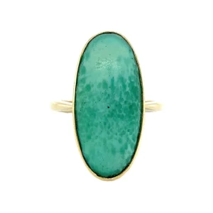 Discount Gouden ring met amazoniet 14 krt Ringen Met Edelsteen
