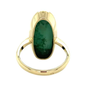 Discount Gouden ring met amazoniet 14 krt Ringen Met Edelsteen