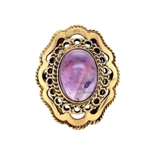 Clearance Gouden ring met amethist 14 krt Ringen Met Edelsteen