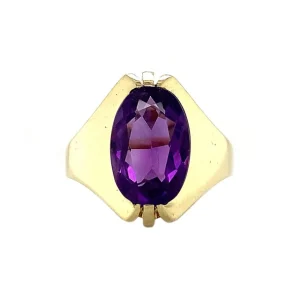 Outlet Gouden ring met amethist 14 krt Ringen Met Edelsteen