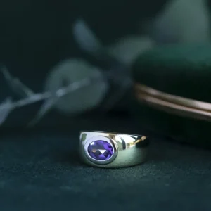 Fashion Gouden ring met amethist 14 krt Ringen Met Edelsteen