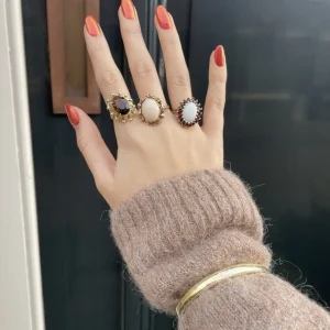 Discount Gouden ring met angel skin koraal 14 krt Ringen Met Edelsteen