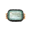 Hot Gouden ring met aquamarijn en diamant 14 krt/835 Ringen Met Edelsteen